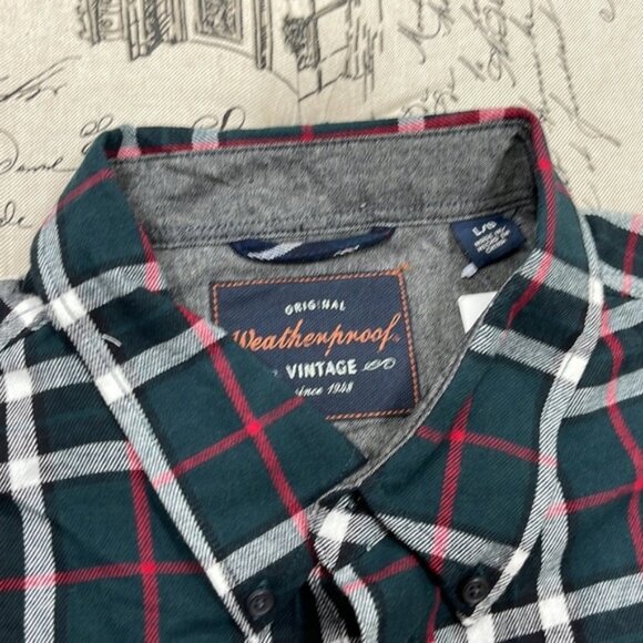Weatherproof Plaid Print Regular Fit Flannel Shirt - Picture 4 of 8